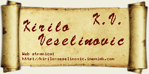 Kirilo Veselinović vizit kartica